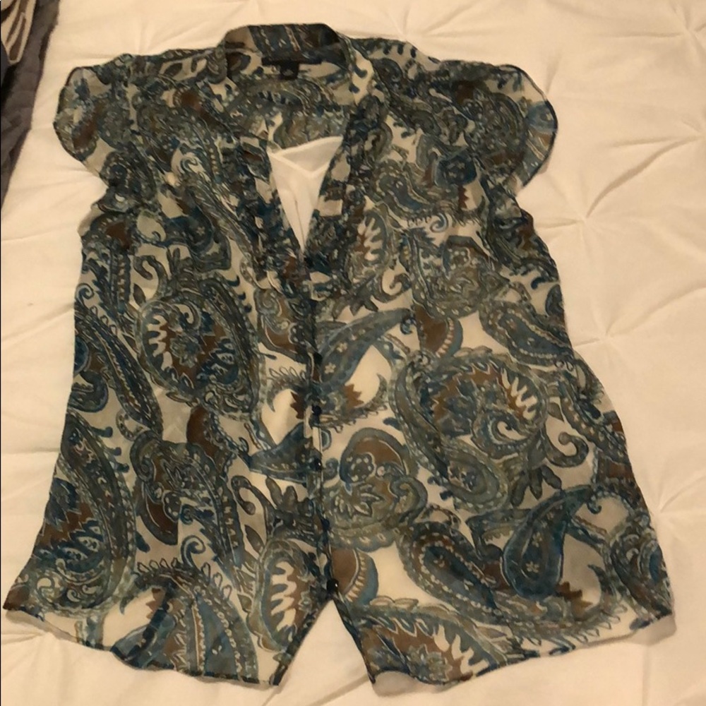 COPY - Beautiful 100% silk sheer blouse with cami